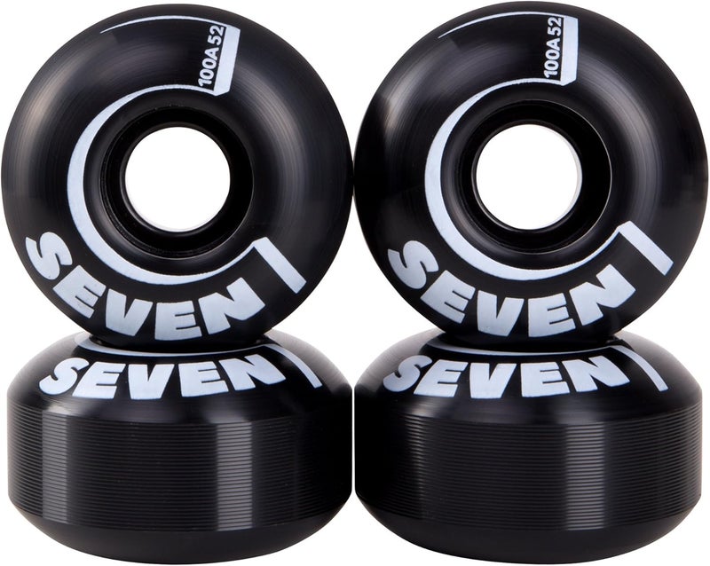 Cal 7 Catch-22 Skateboard Wheels, 52mm & 100A, Black & White Design, Great for Trick, Street & More - Image 1